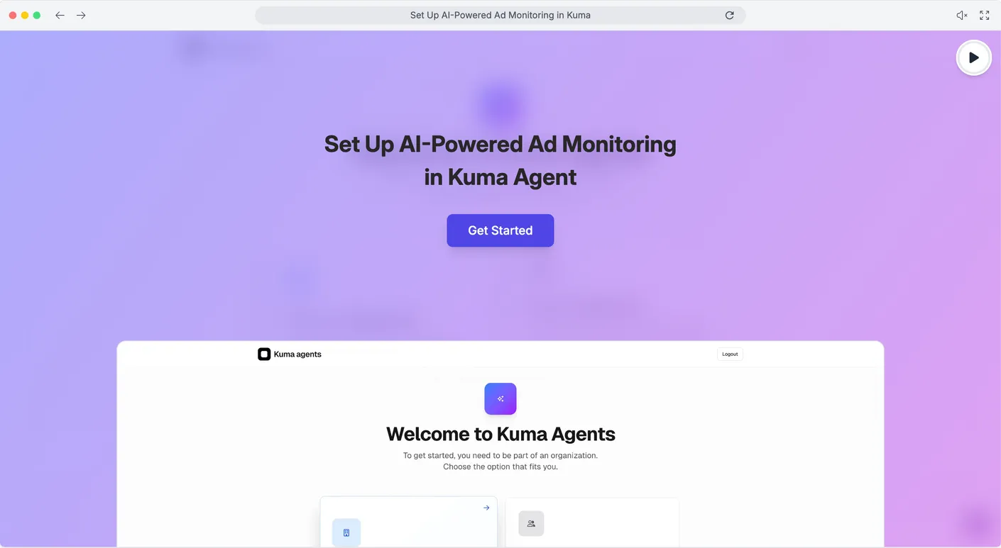 Set Up AI-Powered Ad Monitoring in Kuma preview